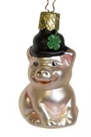 Weihnachtskugel - Glasornament "Glücksferkel"