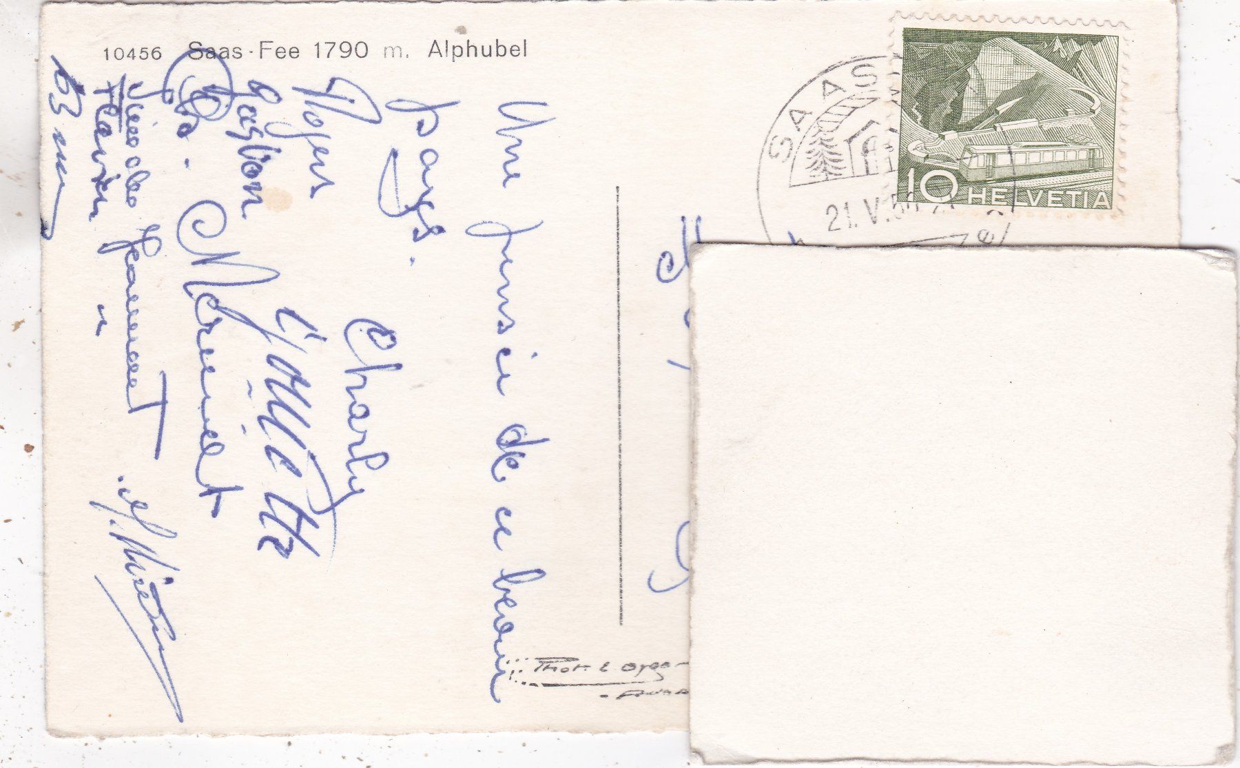 Cartoline postali: Saas-Fee Albhubel – Usato da Herisau venduto da Lisegrat2008 1