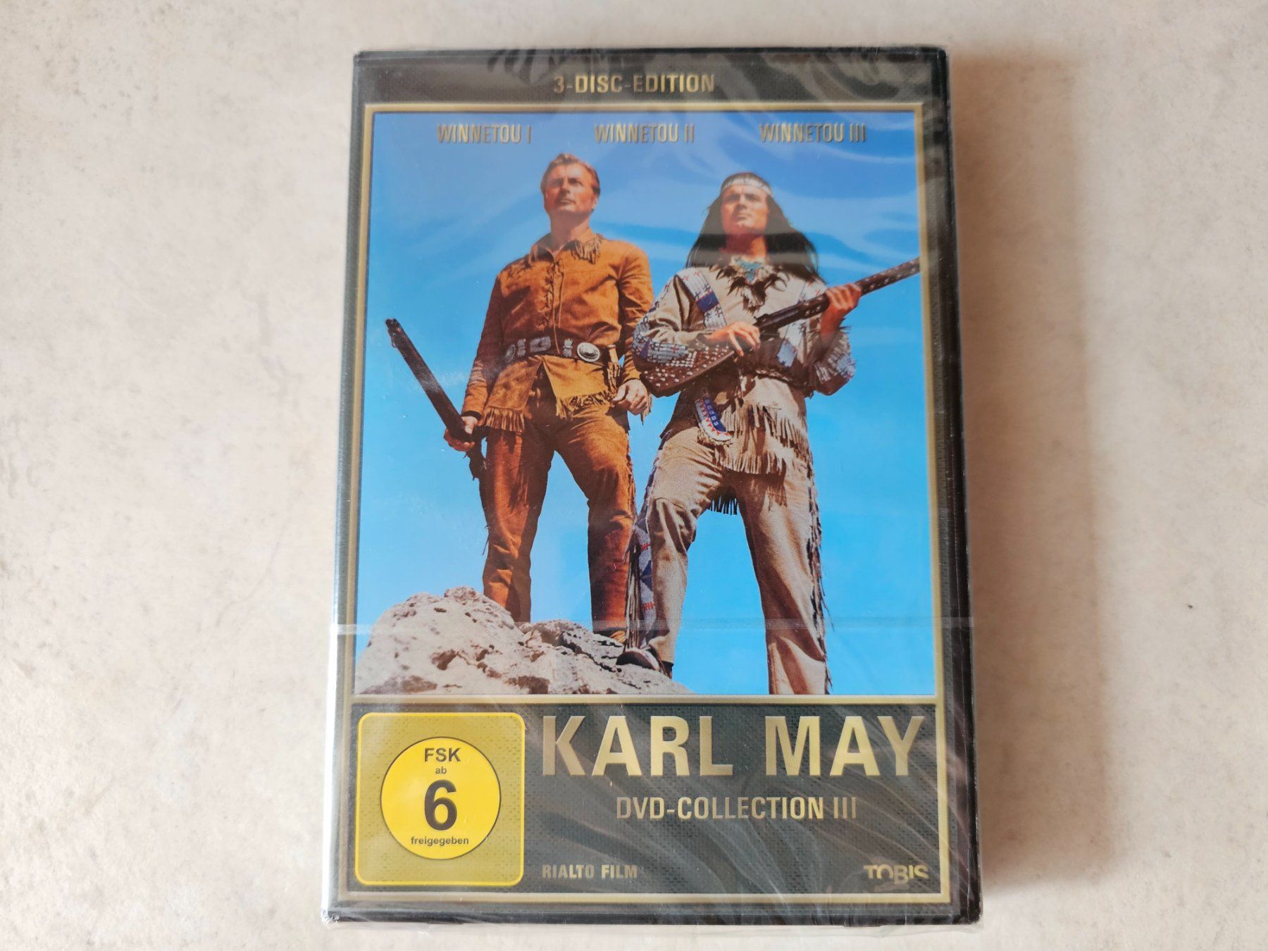 Tutti i DVDs: Karl May DVD Collection  -  Winnetou 1 - 3  /  Fabrikneu – Nuovo e nell'imballaggio originale da Schneisingen venduto da backstore24