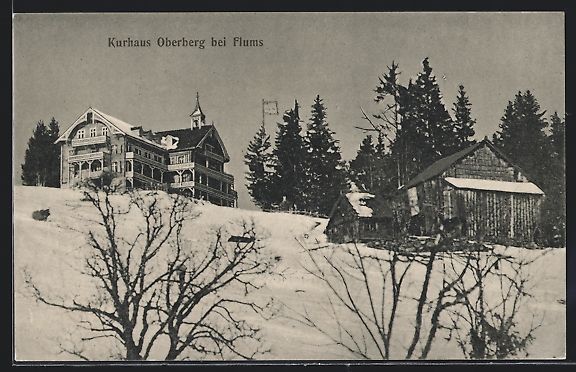 Cartes postales: AK Flums, Kurhaus Oberberg im Winter – D'occasion à Berlin par bartko-reher