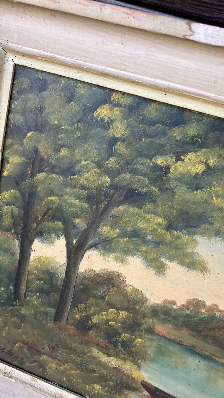 Dipinti: Peinture Gemälde Villin paysage – Usato da St-Cierges venduto da LeRegain 2