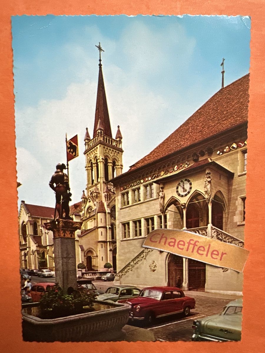 Ansichtskarten: 1969, Bern, Rathaus mit Vener-Brunnen. – Gebraucht aus Zürich von Chaeffeler