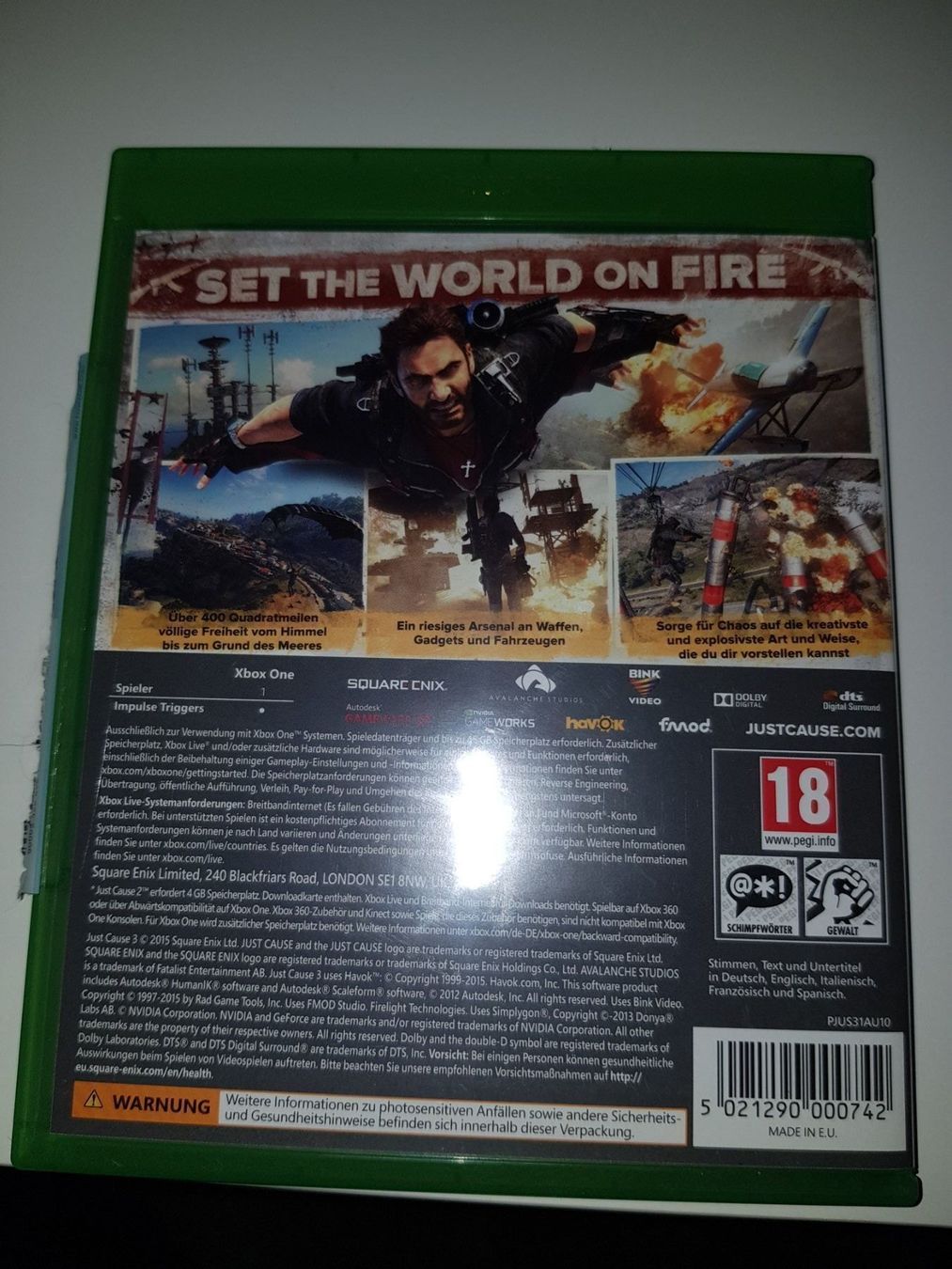 Microsoft Spiele: Just Cause 3 für XBOX ONE – Gebraucht aus Emmenbrücke von prisan_LU 1