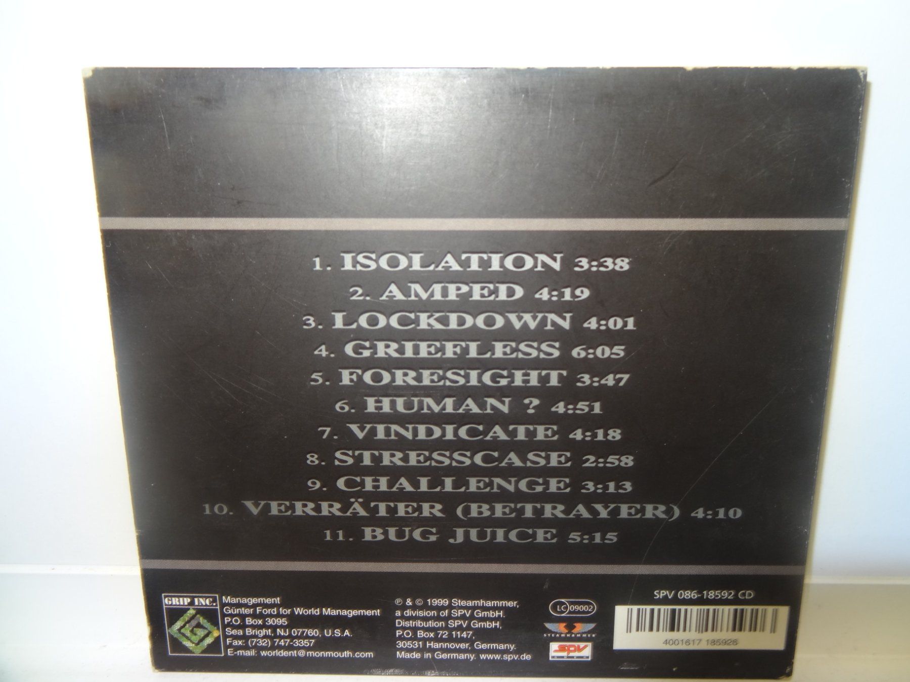 CD: Grip Inc., Solidify – Usato da luzern venduto da musicandart 1