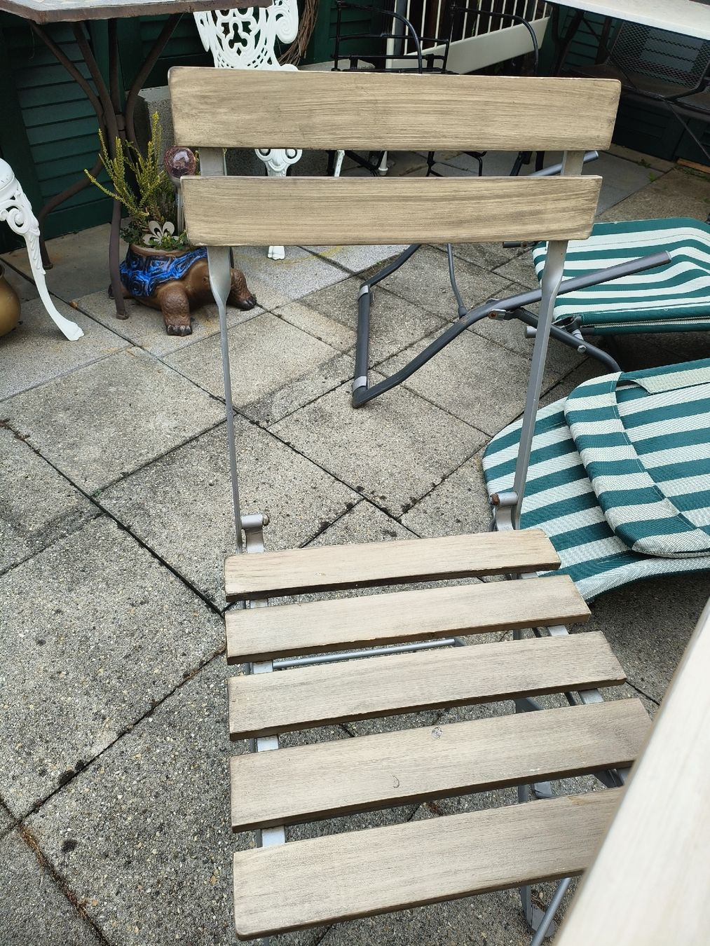 Tischset: Bistro Set Holz Metall  – Gebraucht aus Obfelden von Buddha24 3