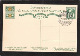 FDC Bundesfeierkarte 1925 ,  Nr. 42 , 1.Vlll.1925