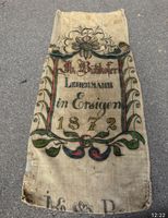 Sack mit Beschriftung Lehenmann 1872 Ersigen alt