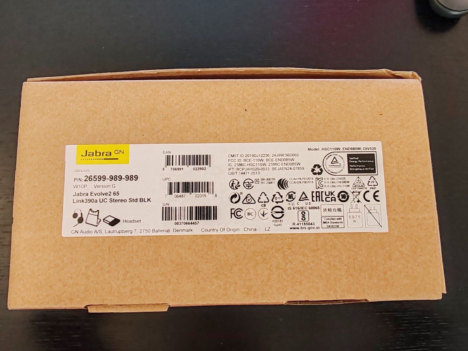 Jabra Cuffie: Jabra Headset Evolve2 65 Duo UC Black, USB-A charging cradle – Nuovo (secondo la descrizione) da Bern venduto da PrettyGood 3