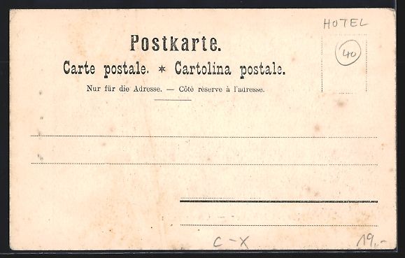 Cartoline postali: AK Vevey, Chemenin, Das Hotel Mooser – Usato da Berlin venduto da bartko-reher 1