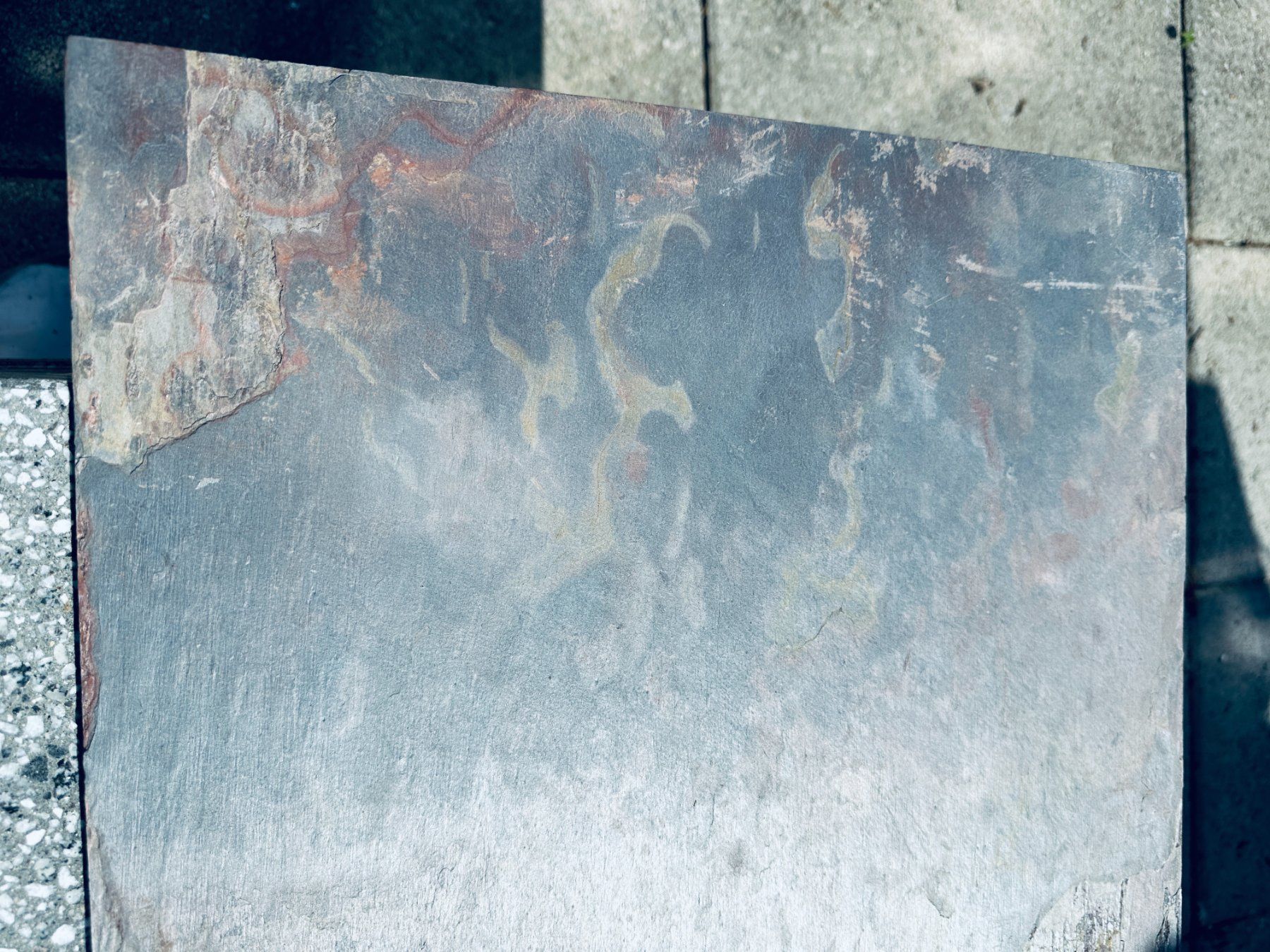 Rivestimenti per pavimenti: Indischer Buntschiefer Platten 60x40x1.2   120qm + – Nuovo e nell'imballaggio originale da Lauerz venduto da RogerH05