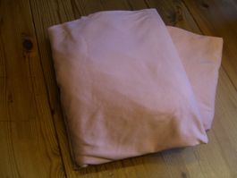 2 x Spannleintuch, Baumwolljersey, rosa, 90/100 x 200cm