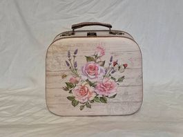 Deko Koffer Vintage mit Blumenmotiv in sehr gutem Zustand