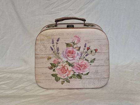 Deko Koffer Vintage mit Blumenmotiv in sehr gutem Zustand