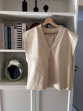 Zara Strickweste Pullunder Beige S pullover unisex H&M cos