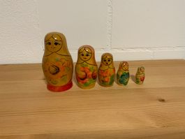 Matroschka, Babuschka, 5 Teile, Holzpuppen, Top Zustand