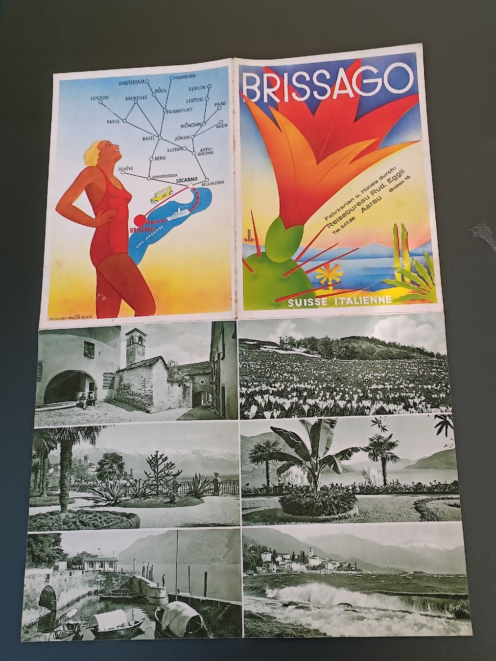 Dokumente: Litho Prospekt / Brissago - Ausgabe ca. 1930 – Gebraucht aus Brugg AG von Ente015 2