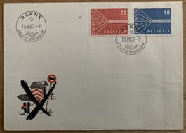 FDC 1957 illustriert ET BERNE, ohne Adresse , SBK 130 Fr.