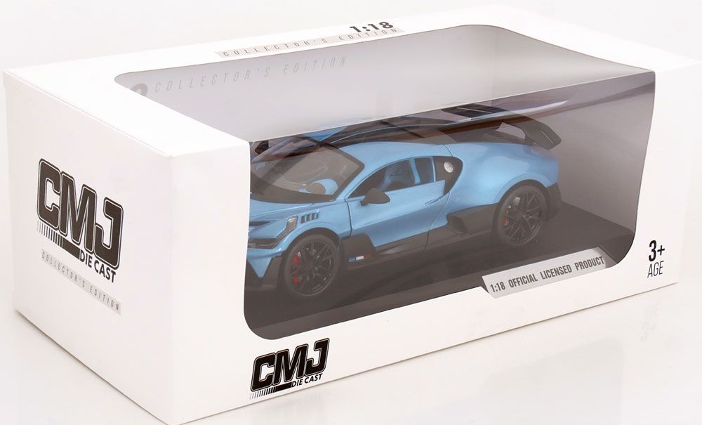Bugatti Modellini d'auto: BUGATTI DIVO 2018-21 HELLBLAU/SILBER 1:18 CMJ – Nuovo e nell'imballaggio originale da Suhr venduto da Moebelsiralfred 4