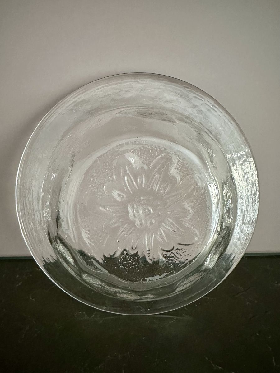 Glasi Hergiswil Ciotole: Glas Schale mit Blumenmuster, Glasi Hergiswil – Usato da Bern venduto da han_v82v 2