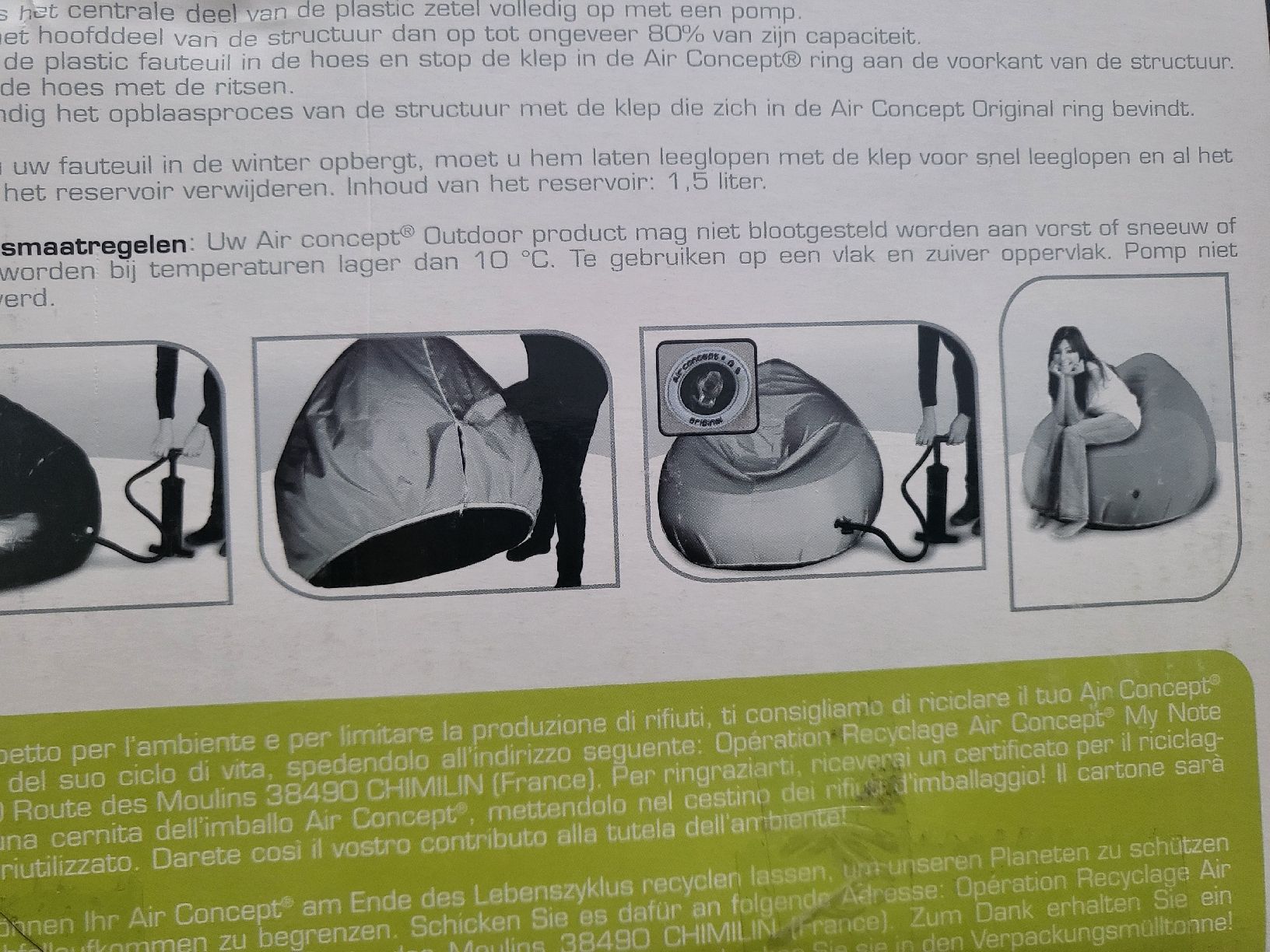 Sessel: Feteuil gonflable – Neu und originalverpackt aus bern von gsh_2w9d 5