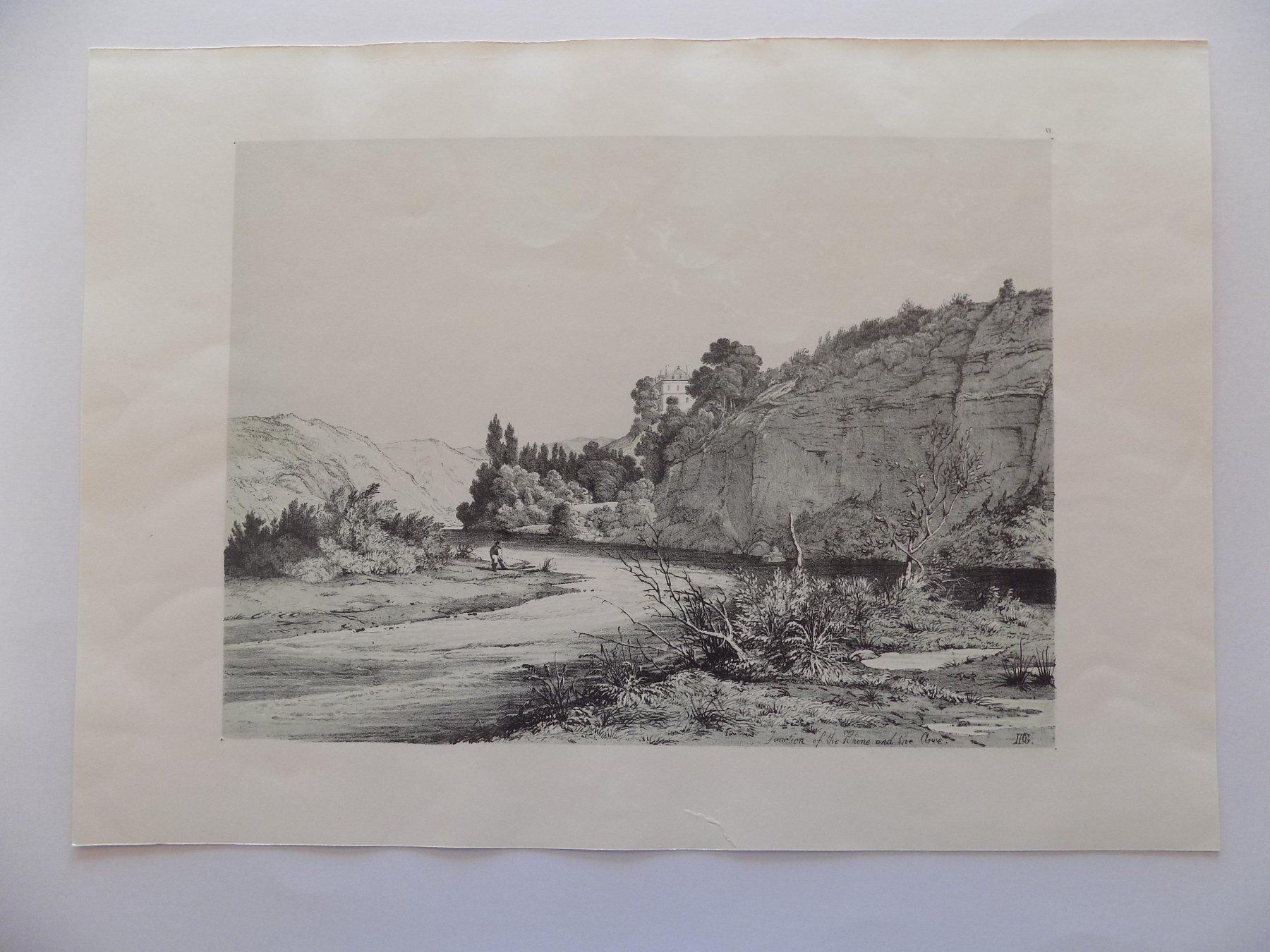 Gravures: Junction Rhone Arve Lithographie – D'occasion à Risch par Antikfee