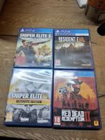 4 PS4 Spiele Sniper Elite Resident Evil Red Dead 2 (Q)
