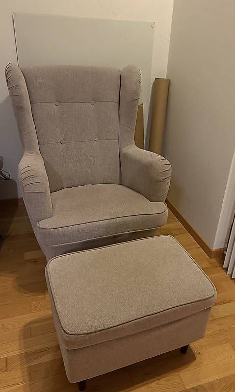 Poltrone: Ohrensessel OSKAR mit passendem Hocker  Rosa – Usato da Zumikon venduto da Evy_80 1