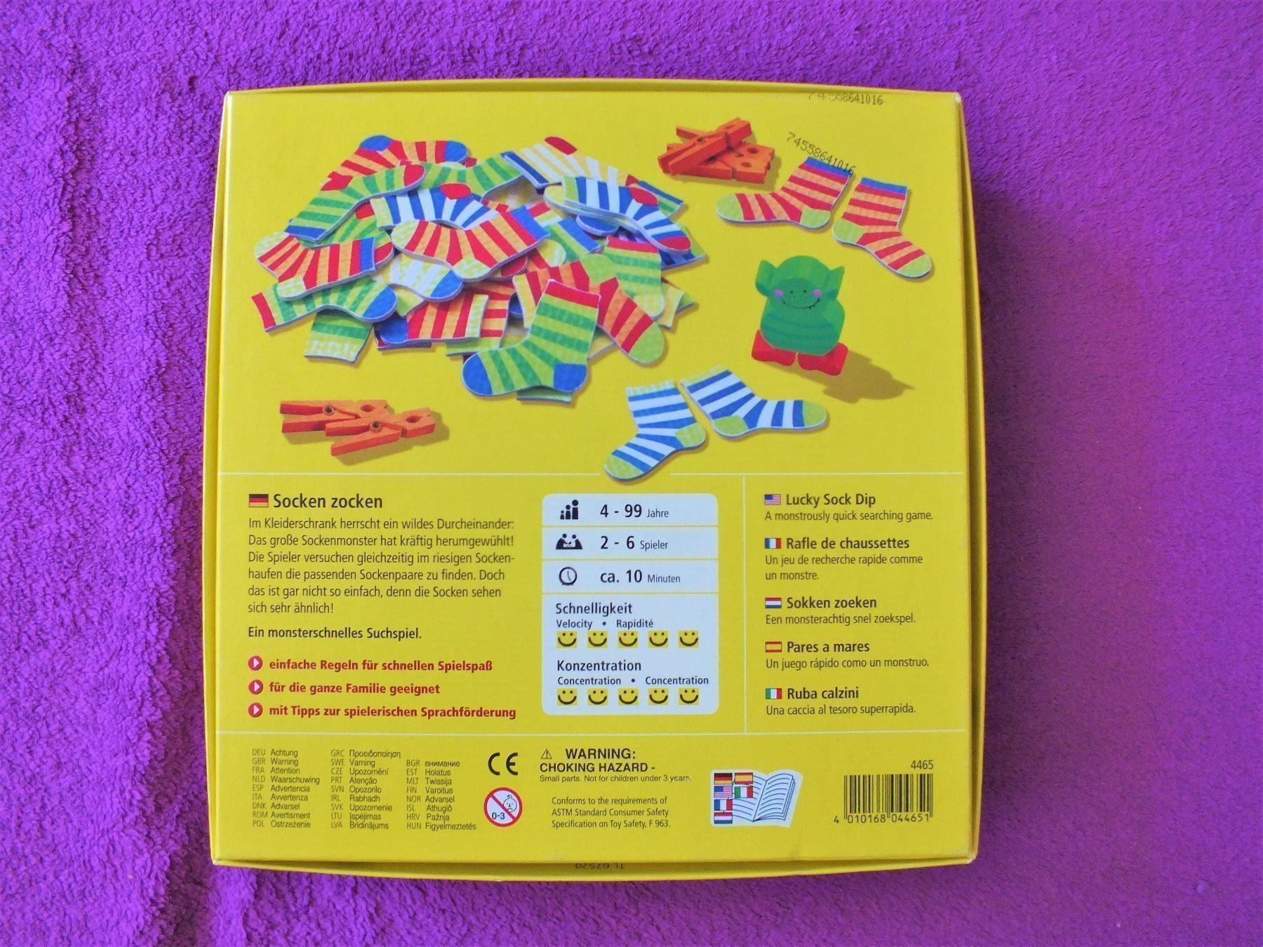 Haba Spiele: HABA Spiel - Socken Zocken – Gebraucht aus Müllheim Dorf von Seeeule01 7