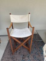 Klappstuhl Regiestuhl MahagonHolz Canvas Outdoor Garten Top!