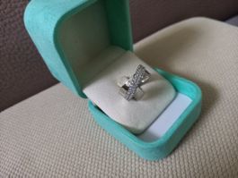 Exclusiver, schöner Damen Rivière-Ring mit 36 Brillanten