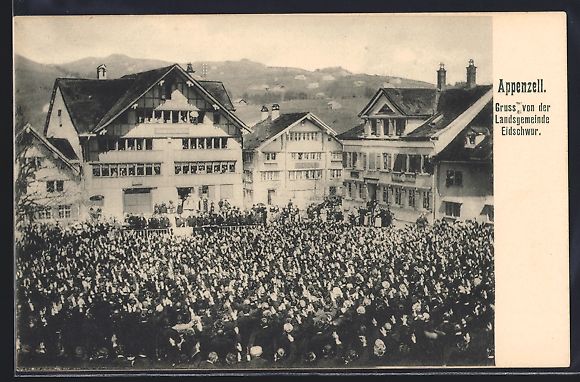 Ansichtskarten: AK Appenzell, die Landsgemeinde – Gebraucht aus Berlin von bartko-reher