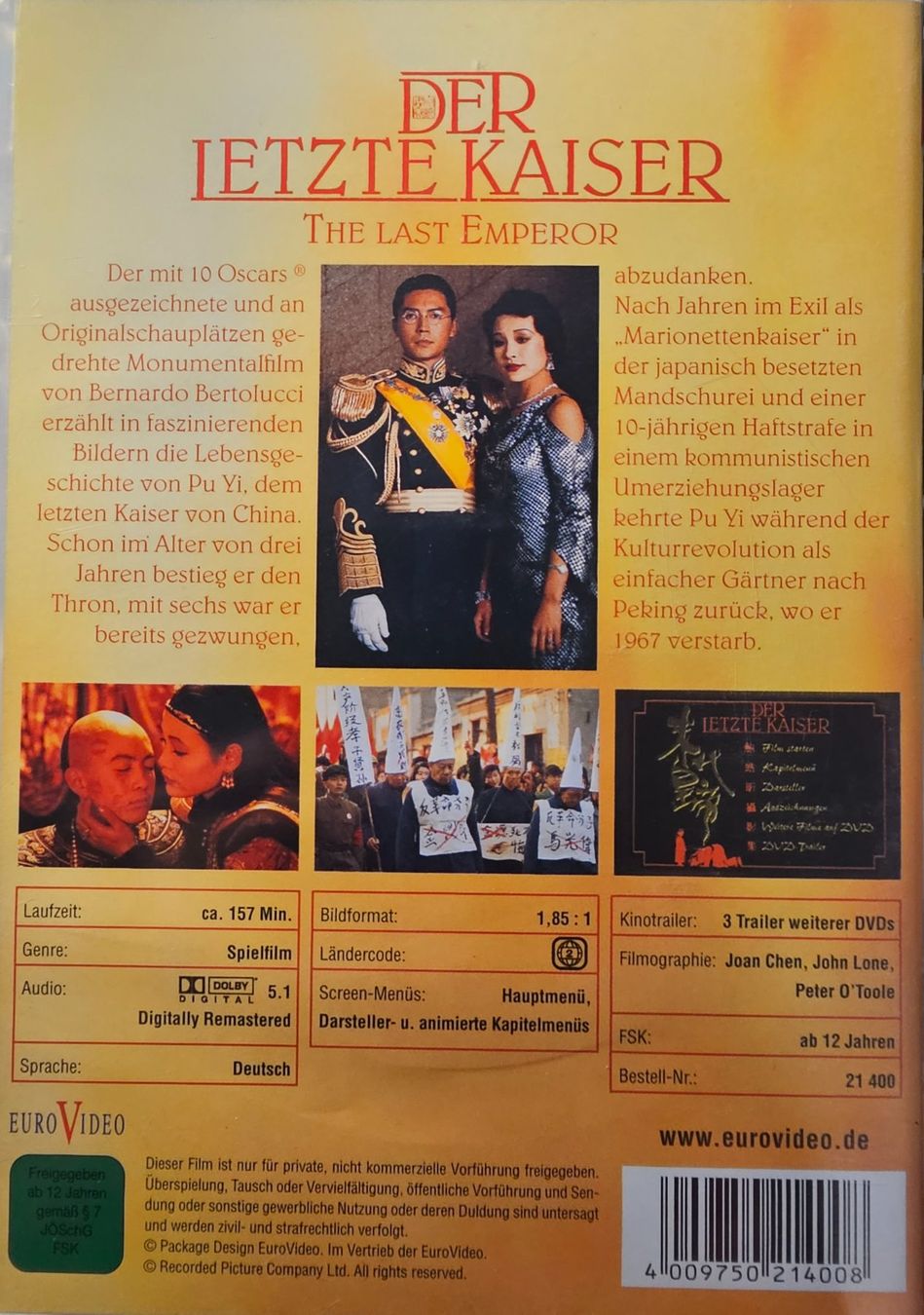 Tutti i DVDs: Der Letzte Kaiser – Usato da Wahlen b. Laufen venduto da Cg10 1
