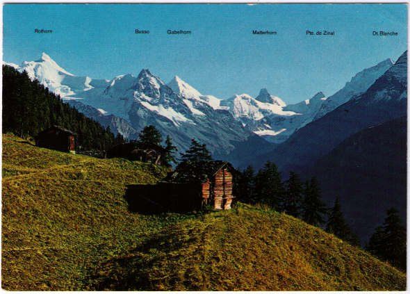 Cartoline postali: St. Luc , Ayer - Alpes des Moyes – Usato da Binningen venduto da Mountainrider