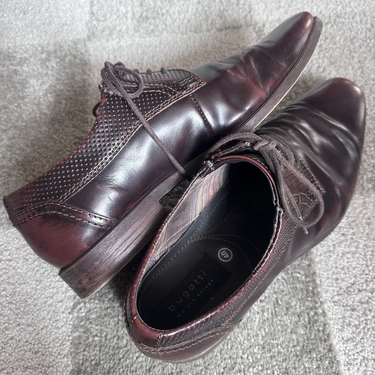 Bugatti Scarpe da uomo: Bugatti Lederschuhe, braun, Grösse 40 – Usato da Solothurn venduto da coexism 2