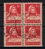 1914 Tell im 4er-Block ʘ  (126II)
