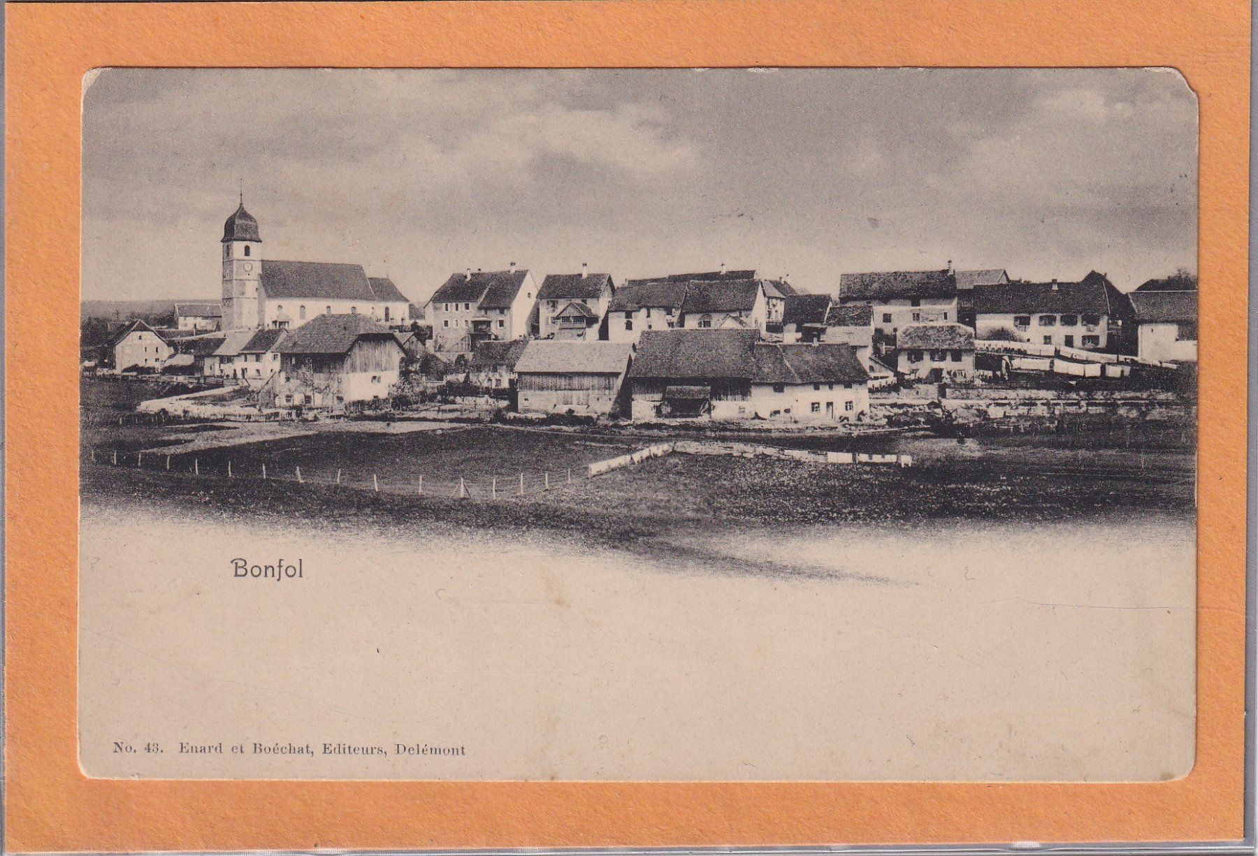 Cartoline postali: Bonfol - Vue générale – Usato da Orvin venduto da Pyaeschli