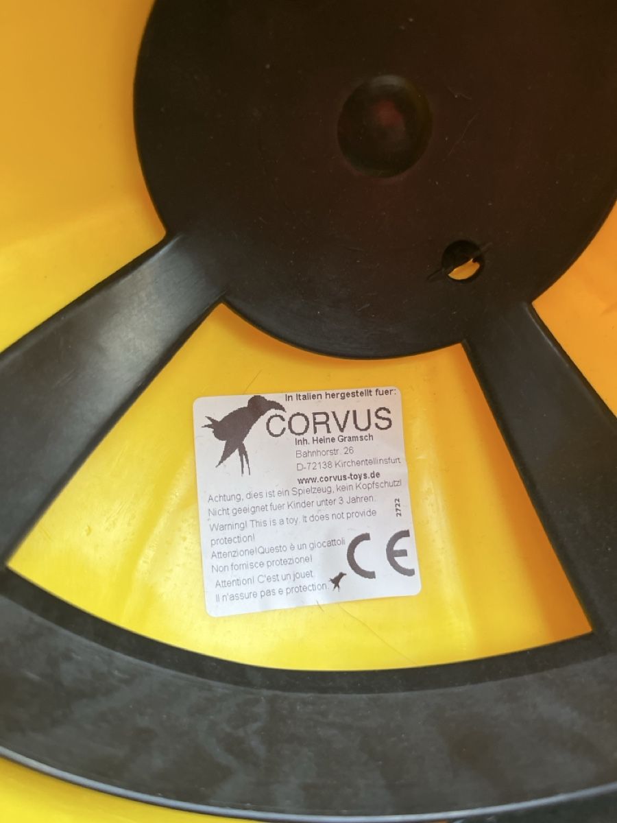 Protezione per viso e udito: Gelber Kinder-Baustellenhelm Eberhard Corvus Spielzeug Helm – Usato da Kaisten venduto da saleforfun 2