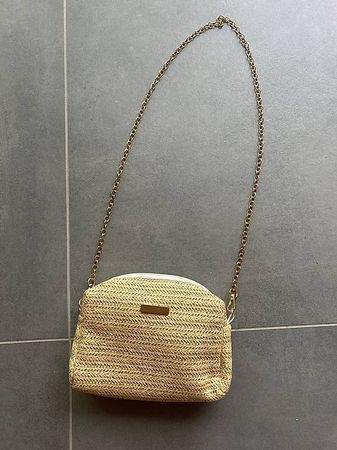 ***Strob-Tasche Kette Sommerlich Chic Handtasche Bast Sommer