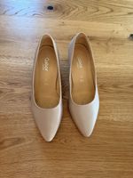 Gabor Pumps Leder creme Blockabsatz Grösse 39 guter Zustand