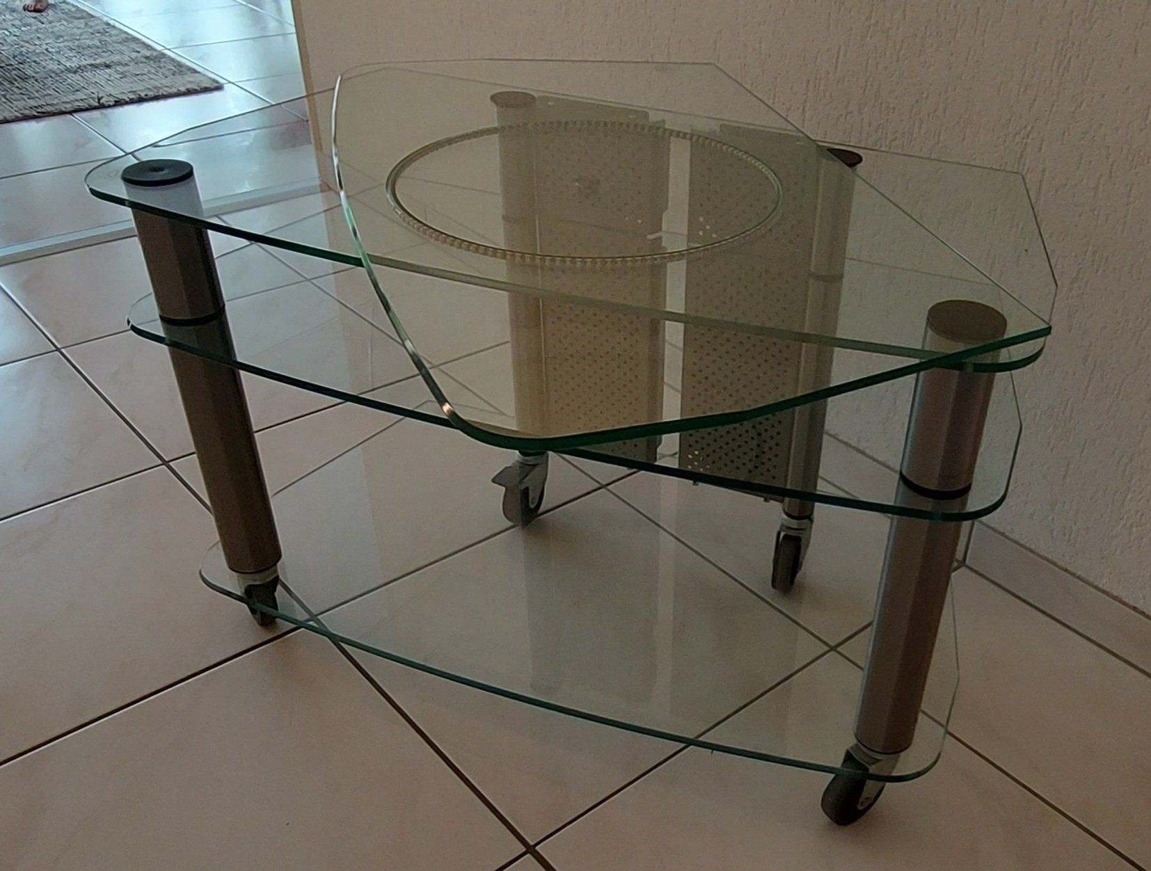 TV Möbel: TV-Glasmöbel auf Rollen – Gebraucht aus Kaisten von Boeschmi 1