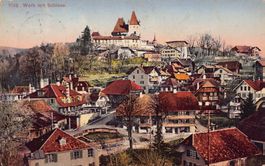 Worb mit Schloss, gelaufen 1918