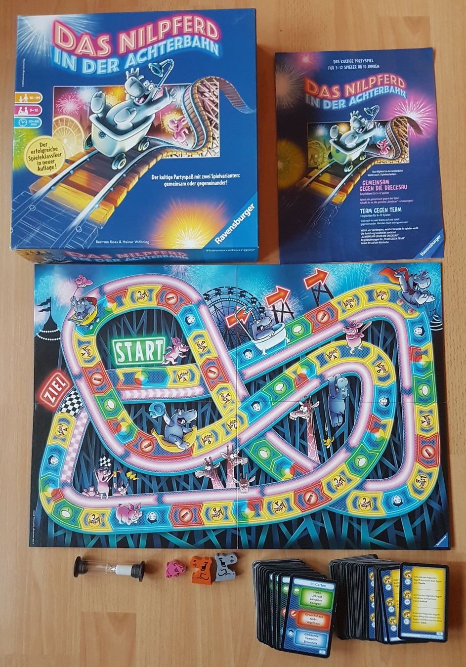 Ravensburger Giochi: NILPFERD IN DER  ACHTERBAHN / RAVENSBURGER / AB 10 J – Usato da Sax venduto da prinzenrollen 1