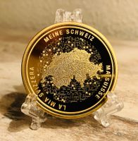Meine Schweiz vergoldete Medaille GOTTHARD - GOTTARDO