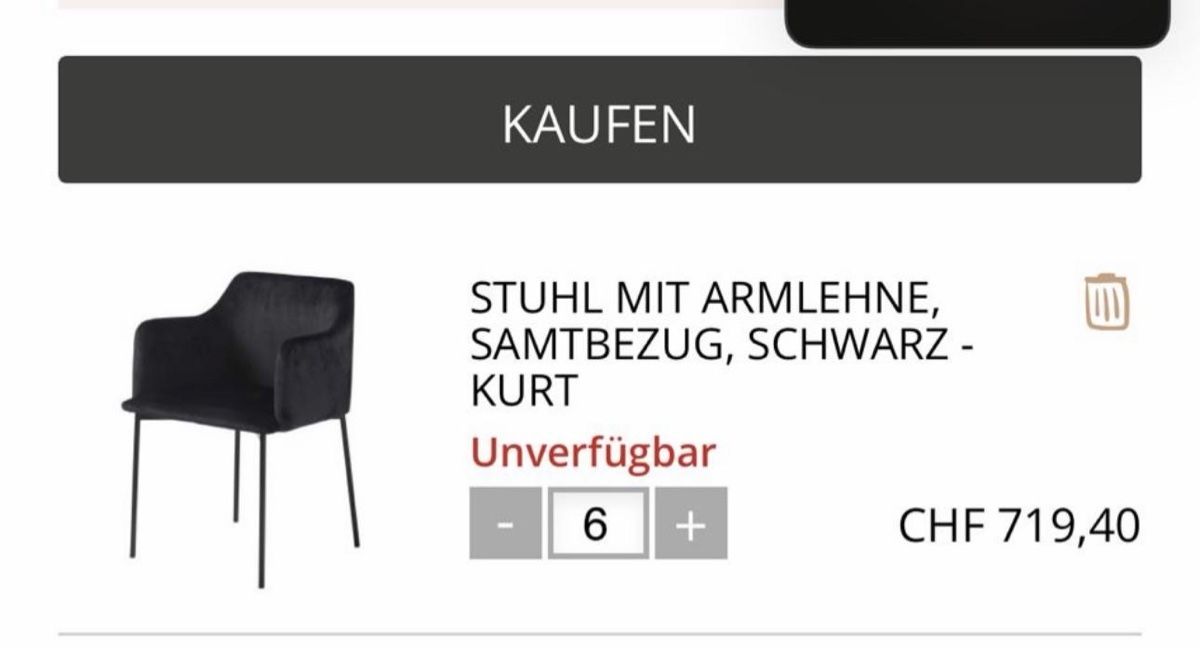 Maisons du monde Sedie: Essstühle mit Armlehne, Samtbezug schwarz – Usato da Münsingen venduto da vsko77 3