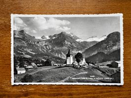 Alte Ansichtskarte von Lauenen mit Wildhorn, gelaufen 1944