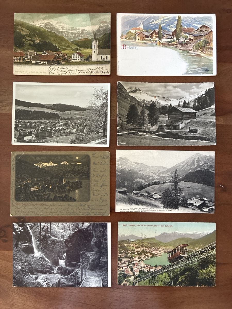 Cartoline postali: 15 Ansichtskarten Schweiz Überraschungs Paket 98 – Usato da Oftringen venduto da Cla.vD.74 2