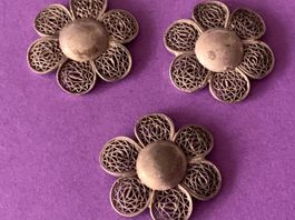 Trachtenschmuck Blumen Aufnäher 3 Stk.