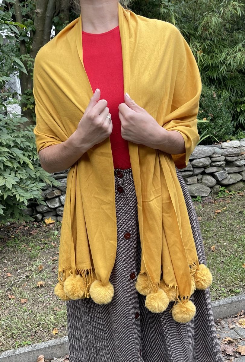 Foulard & Sciarpe: Sciarpa Poncho color senape -chic e elegante per invern – Nuovo (secondo la descrizione) da Gordevio venduto da LanaZimm 7