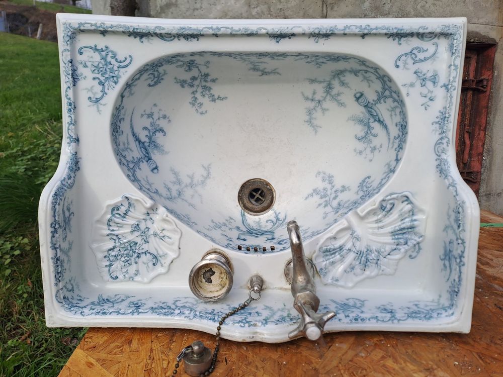 Antikes Lavabo, Waschbecken, bemalt Kaufen auf Ricardo