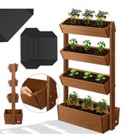 + KESSER® Hochbeet Vertikalbeet mit Etagen Balkonbeet Blumen